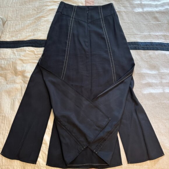 Topshop Midi Split Flare Skirt - Picture 4 of 6